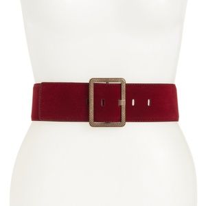 NWT Wide Halogen Velvet Stretchy Belt